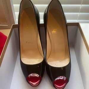 Christian Louboutin New Very Prive 120 Patent Leather Pumps